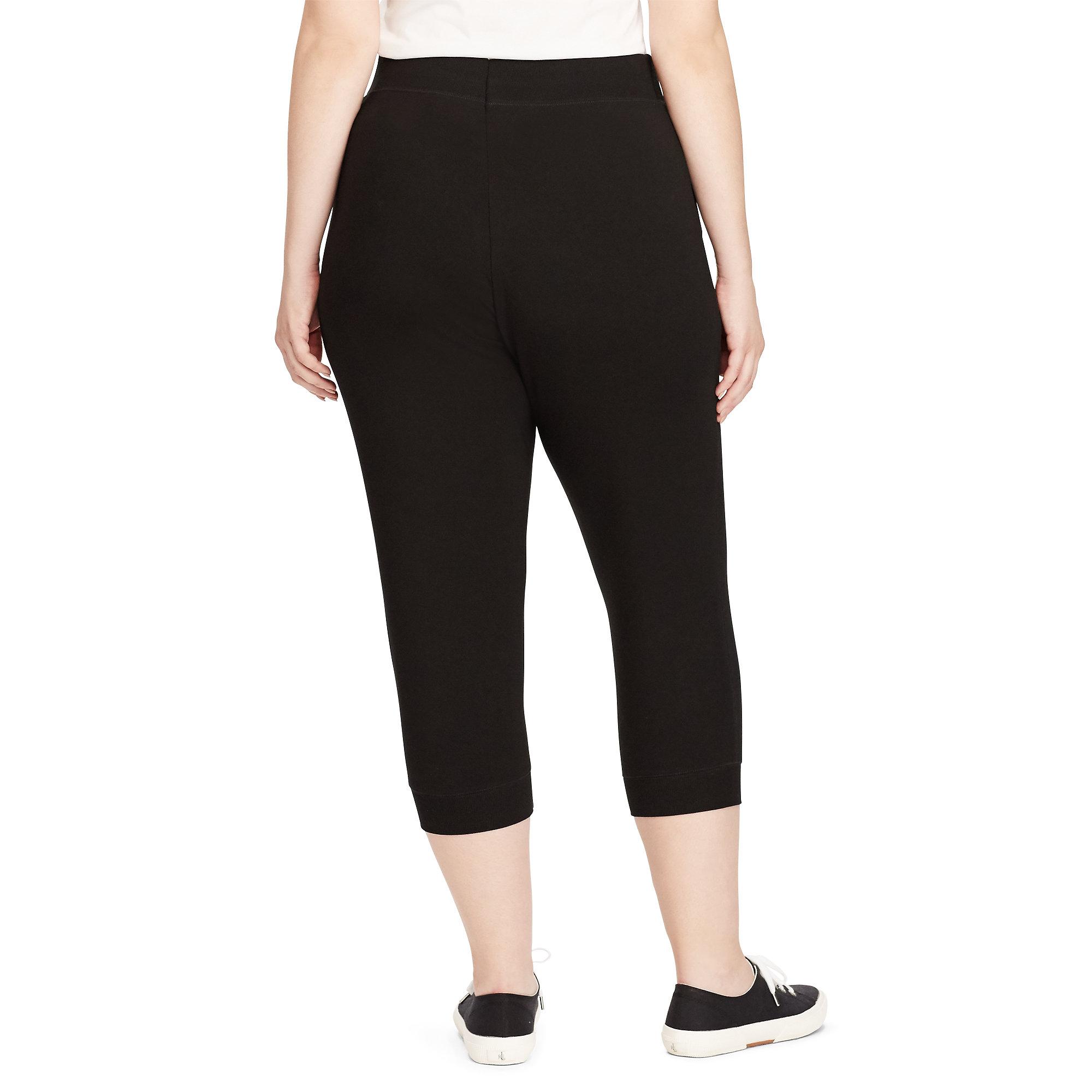 Lyst - Ralph Lauren Cropped Skinny Sweatpants in Black Gallery